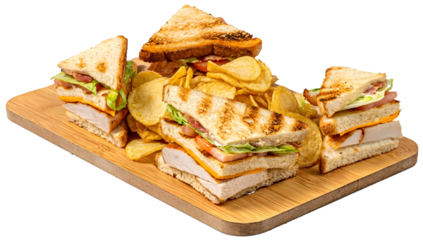 Club sandwich chicken grill